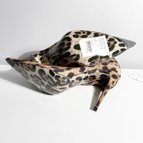 New Dolce & Gabbana X Kim Leopard Printed Ankle Boots size 37 - Picture 10 of 12